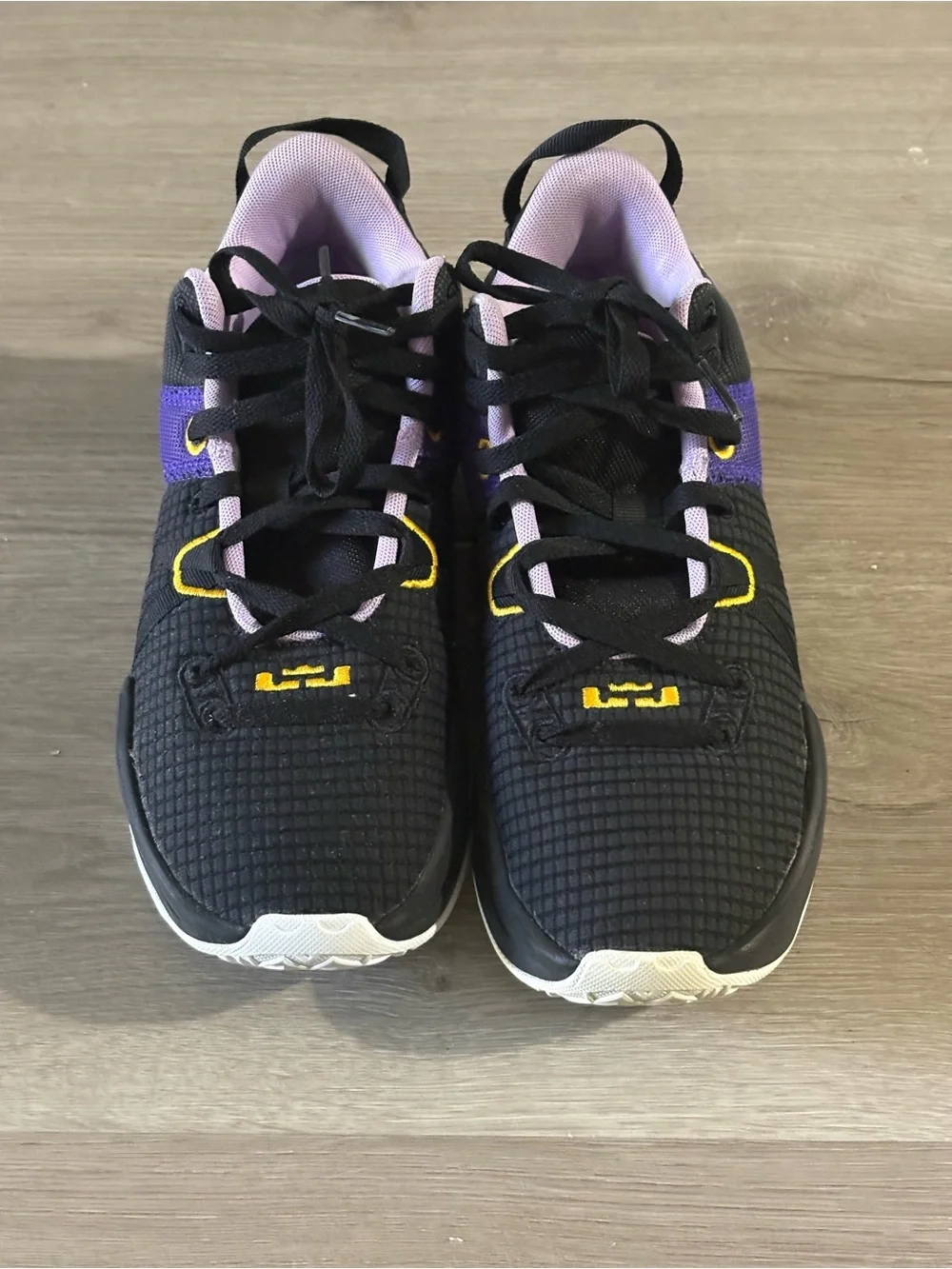 Nike LeBron White 6  WitnessMen's Black Purple Yellow Athletic Shoes